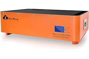 Cloudenergy 48V 150Ah Stackable LiFePO4 Deep Cycle Rechargeable Battery 6000+ Life Cycles & 10-Year Lifetime Built-in BMS & LED Monitor RV, Solar, Marine, Overland, Off-Grid