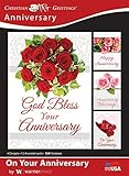On Your Anniversary - Anniversary Greeting Cards - KJV Scripture - (Box of 12)