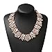 Holylove Light Pink Crystal Statement Necklace Women Jewelry with Gift Box