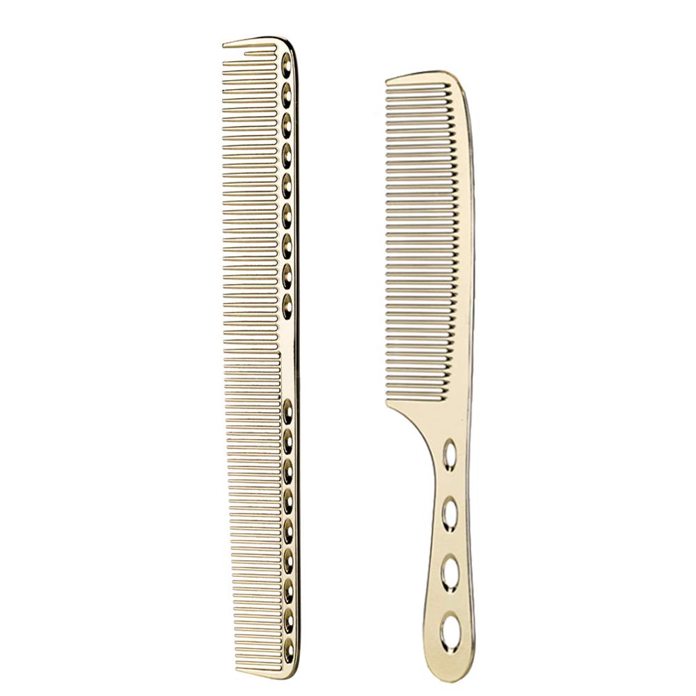 2 pcs Stainless Steel Hair Combs Anti Static Styling Comb