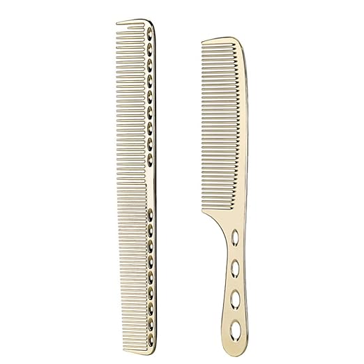 2 pcs Stainless Steel Hair Combs Anti Static Styling Comb