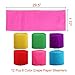 Paxcoo 15 Pcs Color Tissue Paper Pom Poms with 12 Rolls Crepe Paper Streamers for Party Decorations