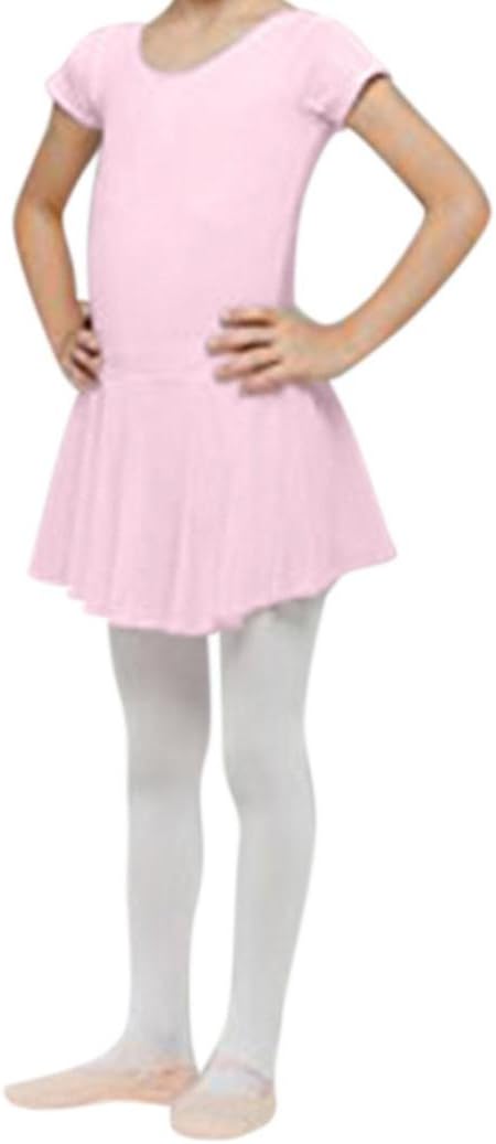 Covermasons Toddler Girls Leotards Ballet Latin Cha-cha Rumba Samba Tango Bodysuit Dancewear Dress Dance Costumes Clothes Outfits (24M, Pink)