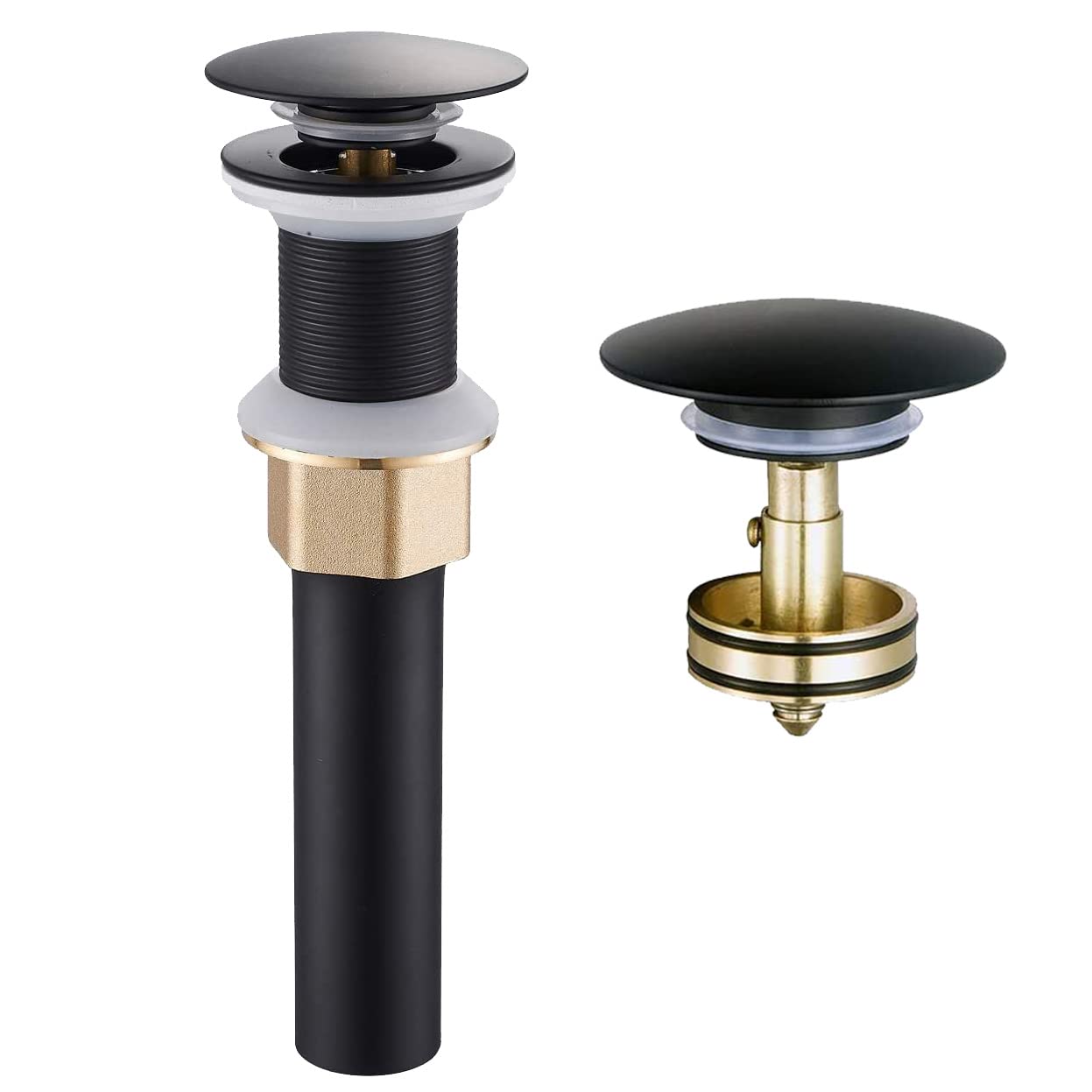 Wovier 1 5/8" Bathroom Faucet Vessel Vanity Sink Pop Up Drain Stopper Without Overflow Oil Rubbed Bronze