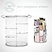 Jerrybox 360 Degree Rotation Makeup Organizer Adjustable Multi-Function Cosmetic Storage Box, Large Capacity, 7 Layers, Fits Toner, Creams, Makeup Brushes, Lipsticks and More, Clear Transparent