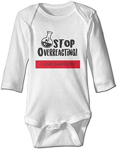 TREEW Stop Over-reacting Chemistry Baby Boys And Girls Long Sleeve Bodysuits 18 Months