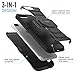 MoKo Case for iPhone 7 Plus, Shock Absorbing Hard Cover Ultra Protective Heavy Duty Case with Holster Belt Clip + Built-in Kickstand for Apple iPhone 7 Plus 5.5 Inch (2016) - Black