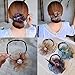 One Step Donut Hair Bun Maker, Women Magic Hair Styling Twist Headband with Translucent Veil Flower for Girl Hairstyle DIY Tool (3 Colors)