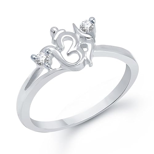 VK Jewels Silver Rhodium Plated Ring for Women, 16 (VKFR1237R16)