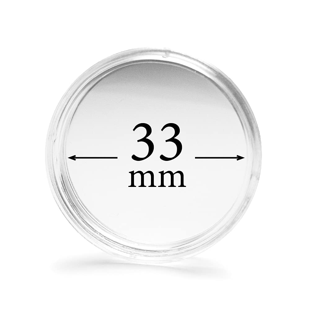 Star Collect CAPS33 Coin Capsules 33 mm Diameter Pack of 50
