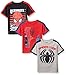 Marvel Little Boys' 3 Pack Spiderman T-Shirts, Multi, 6