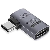 CableCreation Right Angle USB C Adapter, USB C 90Degree Adapter 40Gbps 240W | Male to Female Compatible with Thunderbolt 4, USB 4, Notebook, PC, Tablet, Phone and More, Right Angle