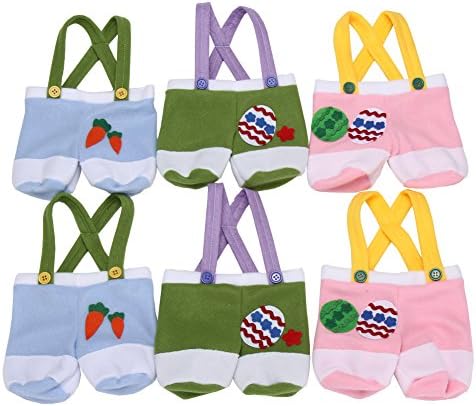 LERFEY Happy Easter Bunny Candy Gift Bags Creative Decoration 6 Pack