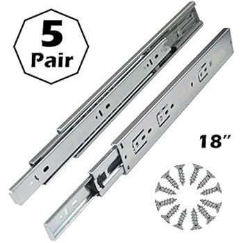 gobrico bearing extension inch drawer runners slides pair mount soft self ball close side glides