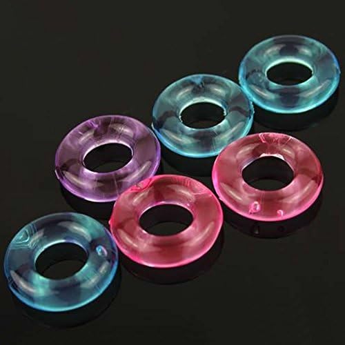Fallove 10Pcs Soft E-rection Impotence P-enis Rings S e x Toy for Men