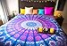 Folkulture Peacock Parade Bohemian Tapestry Hippie Wall Hanging, Indian Mandala Bedspread for Bedroom, Blue Bedding Blanket or College Dorm Room Art Décor, Queen Size Cotton Pink Purple Boho Spread