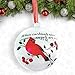 Lighted Cardinal Christmas Memorial Ornament LED Glass Ball with Cardinal Design When Cardinals Appear Angels are Near in Loving Memory 4-Hour Timer Included