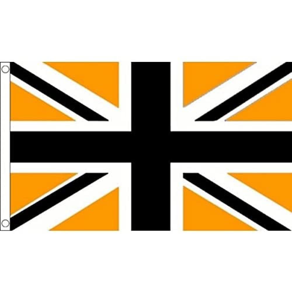 AZ FLAG - Union Jack Black And Gold Flag - 3x5 Ft - 100D Polyester United Kindgom Banner with Two Metal Grommets - Fade Resistant - Vivid Colors - 3' x 5' Feet - 150x90 Cm