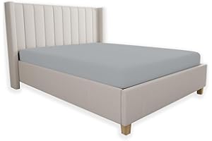 100% Cotton Soft Silver Fitted Sheet for Full Size Bed, Cool & Crisp Percale Weave Full Fitted Sheets Only, Breathable & Comfortable Fitted Sheet (54" x 75") with Deep Pocket by Color Sense