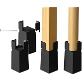 Sephyroth Adjustable Bed Risers Furniture Risers 4Pack with Screw Clamp.Table Desk Chair Risers.Bed Risers 4Inch Fit Furniture's Square/Round Leg Diameter from 0.8''&ndash;1.6'' (4Inch Black)