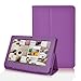 Wisedeal Universal Textured Slim Fit Folio Stand Leather Case Cover for 7 Inch Android Tablet(Q88) (Purple)
