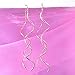 Acefeel Fresh Style Exquisite Threader Dangle Earrings Curve Twist Shape for Women's Gift E158