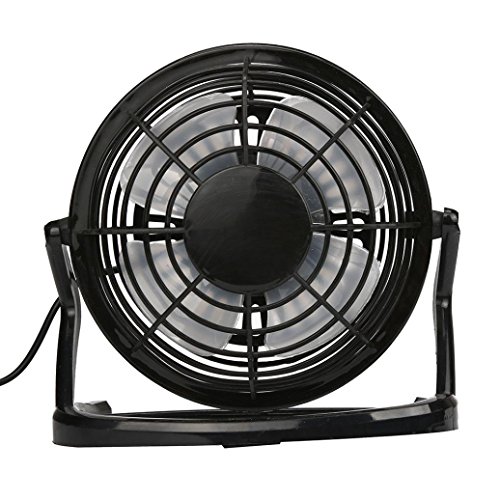 Gillberry Notebook Laptop Computer Portable Super Mute PC USB Cooler Desk Mini Fan NEW (Black) - Thumbnail 4