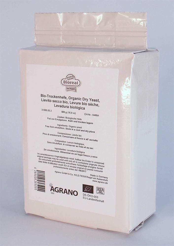 Bioreal | BIOREAL Organic Active Dry Yeast 500g (for Large Scale Consumer) | 5 x 500g (UK)