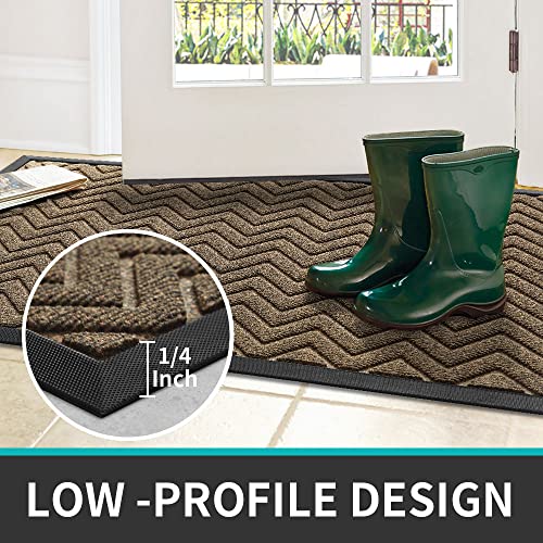 DEXI Front Door Mat Indoor Outdoor Doormat, Durable Heavy Duty