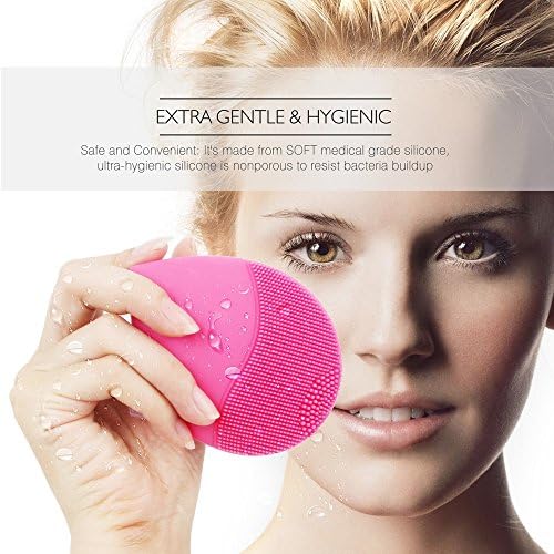 USB Rechargeable Silicone Facial Cleansing Brush - Waterproof Sonic Face Cleanser Exfoliator Skin Care System - Electric Face Massager Anti-aging Skin Care - Ultrasonic Beauty Instrument