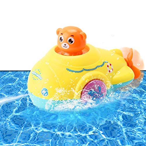 Tokey Life Bath Toy Water Jet Submarine Toy Wind Up Squirts with ...