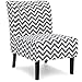 Best Choice Products Modern Contemporary Upholstered Armless Accent Chair - Gray/White