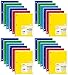 Mead Spiral Notebook, Wide Ruled, 1 Subject, 70 Sheets, 8 x 10.5 Inches, Assorted Colors (05510) Pack of 24
