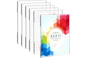 ADColor 6Pack Clear Wall Mount Acrylic Sign Holder 8.5x11 inches, Vertical Plexi Poster Document Flyer Display Holder with Ad