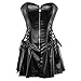 Blidece Bustier Corset Sexy Woman's Bombshell Faux Leather Mesh Dress Lingerie Skirt 4XL