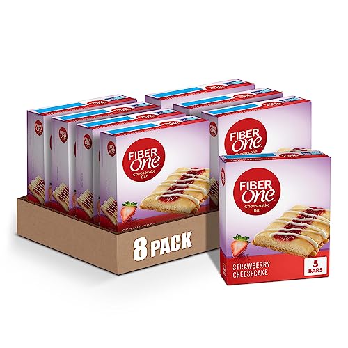 Fiber One Cheesecake Bars, Strawberry Cheesecake, Snack Bars, 6.75 oz