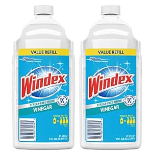 Image of Windex Vinegar Glass Cleaner Refill, 2 Liter (Pack of 2)