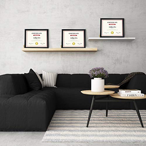 Giftgarden 7 Pack 8.5x11 Picture Frame Black, Award Certificate Diploma
