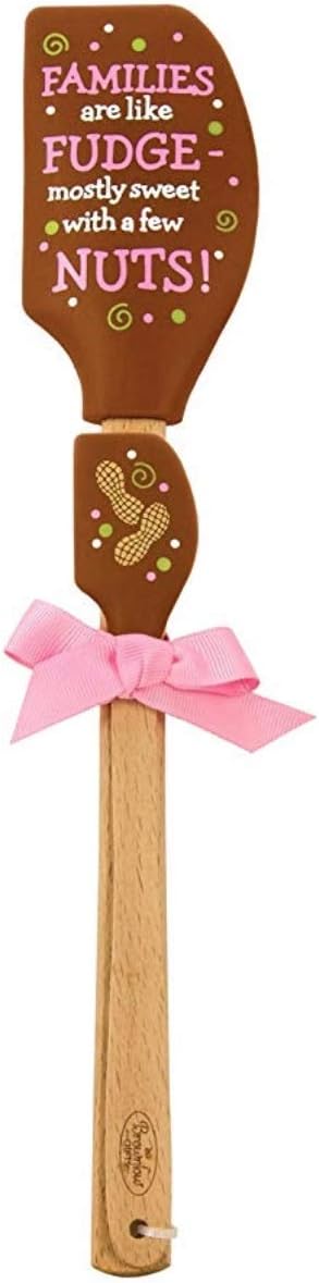 Brownlow Gifts Kitchen Buddies 2-Piece Silicone Spatula Set - Multiple Styles Available (Families are Like Fudge)