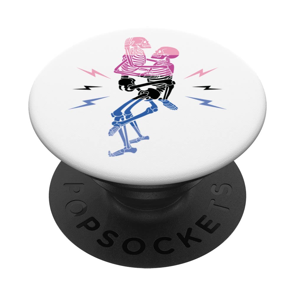 Omnisexual Pride Flag Funny Skeleton Omnisexual PopSockets Swappable PopGrip