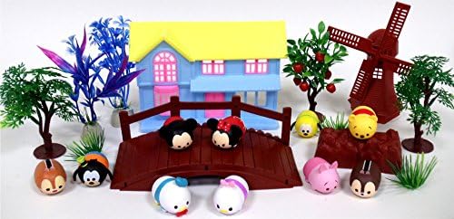 TSUM TSUM 18 Piece Play Set Featuring Random Tsum Tsum Figures and Accessories - May Include Mickey, Minnie, Winnie the Pooh, Piglet Figures