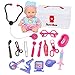 Doctor Kit for Kids with Doll&Doctor Playset Toy-16 Medical Tools Packed in a Sturdy Gift Case for Boys Girls Toddlers