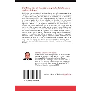 Contribución al Manejo integrado del alga roja de los cítricos: Nocividad, epidemiología, señalización y control del alga roja de los cítricos (