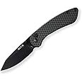 Buck Knives 743 Mini Sovereign Button Lock Pocket Knife, Carbon Fiber