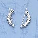 EVER FAITH Ear Cuffs Wrap Sweep Hoop Climber Hypoallergenic S925 Sterling Silver CZ Drop Crawler Stud Earrings Clear