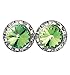 15mm Clip-On Earrings with Swarovski Crystals RU031CRY Clear Crystal One-Size