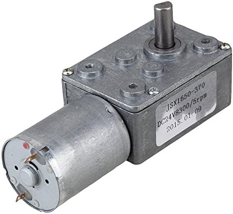 Ewead, 24V 5rpm High Torque Turbo Worm Gear Box Geared Electric Drive Motor for DIY