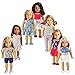 Bili 18 Inch Doll Clothes, 7 Outfit Doll Accessories Compatible with 18 Inch American Girl Doll, My Life Doll, Our Generation Doll in Xmas