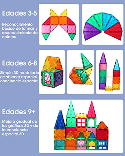 Katiago Magnetic Building Blocks 64 Pieces 3D Magnetic Building Toys Kids Stem Creativity Educational Toys Gifts for Ages 3+ (64psc)