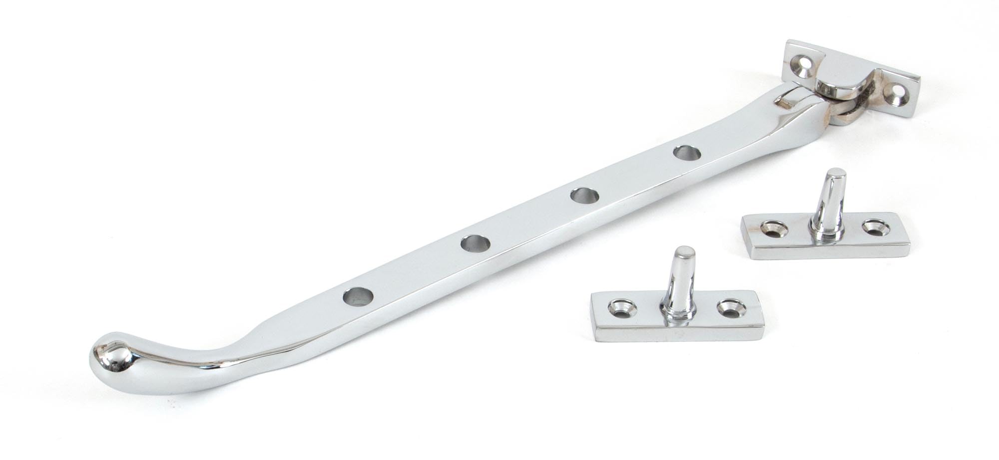 From The Anvil Polished Chrome 10 Inch Peardrop Stay